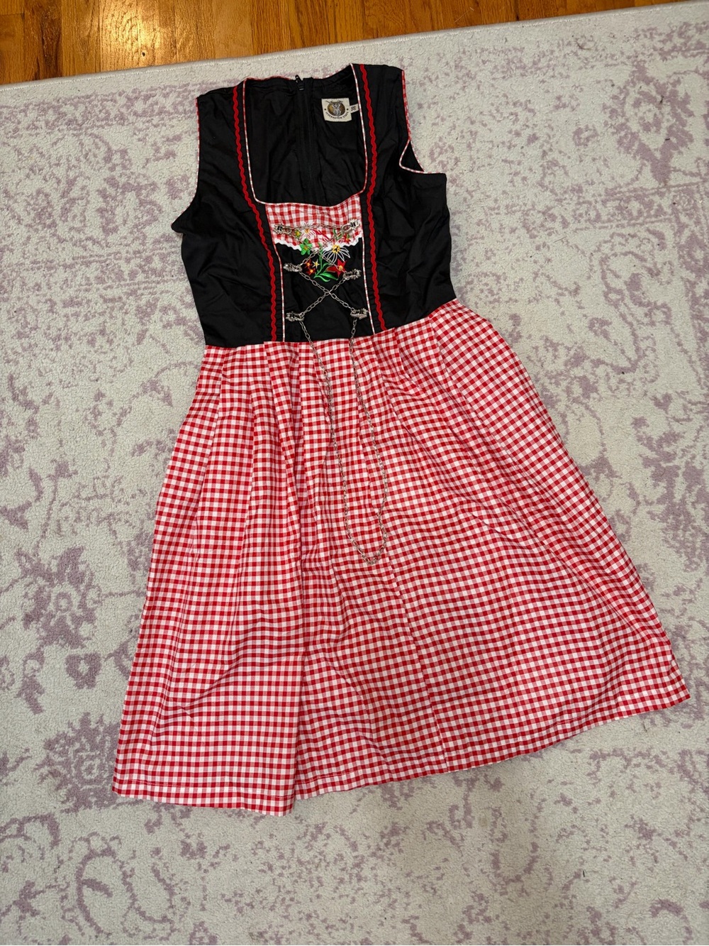 Red Gingham Dirndl - Picture 3 of 4